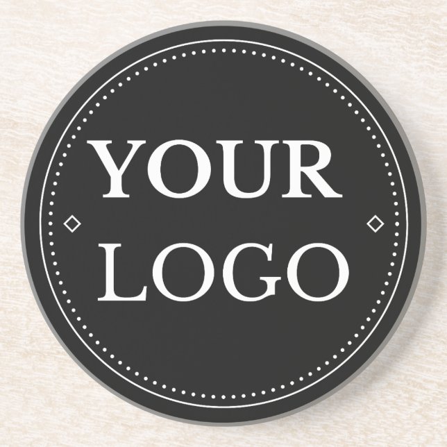 Business Logo Corporate Modern Coaster (Front)