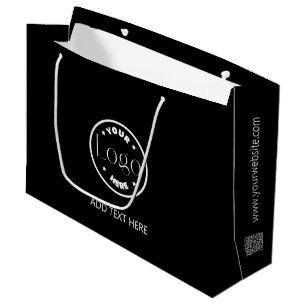 Business Logo Corporate Professional   QR Code Large Gift Bag