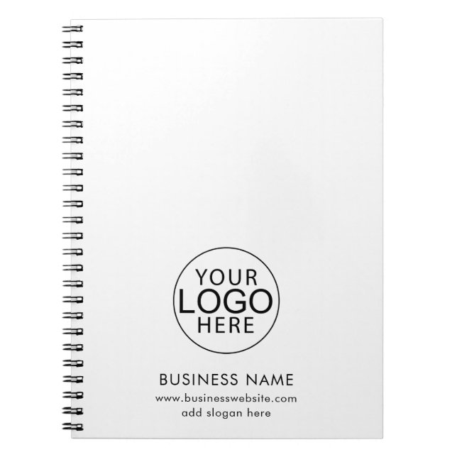 Business Logo Corporate Promotional Custom Notebook (Front)