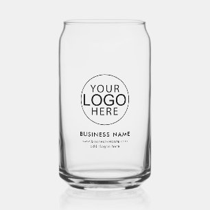Business Logo Corporate Promotional Swag Custom Can Glass