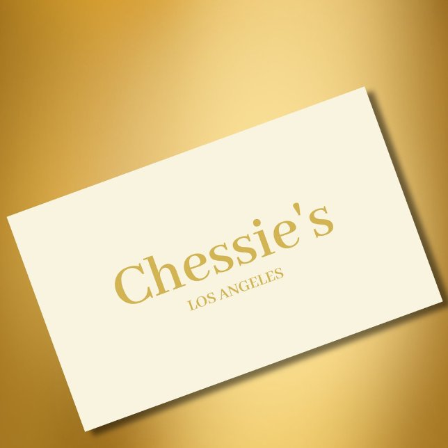 Business Logo Cream Simple Minimal Professional   Card (Creator Uploaded)