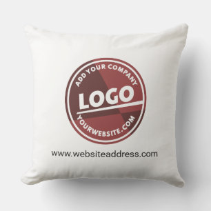 Business Logo Custom Company Website Address Cushion