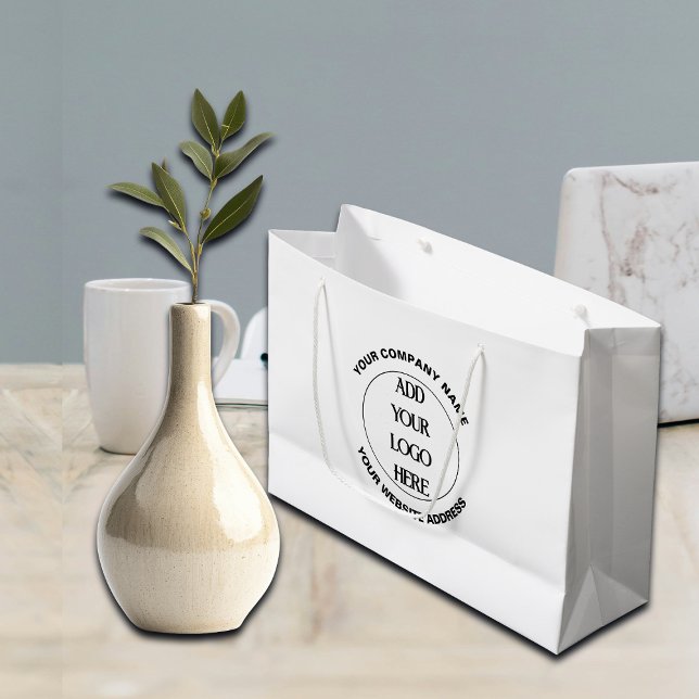 Business Logo Custom  Large Gift Bag (Creator Uploaded)