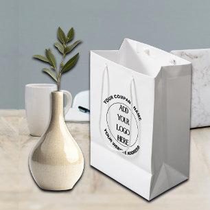 Business Logo Custom  Medium Gift Bag