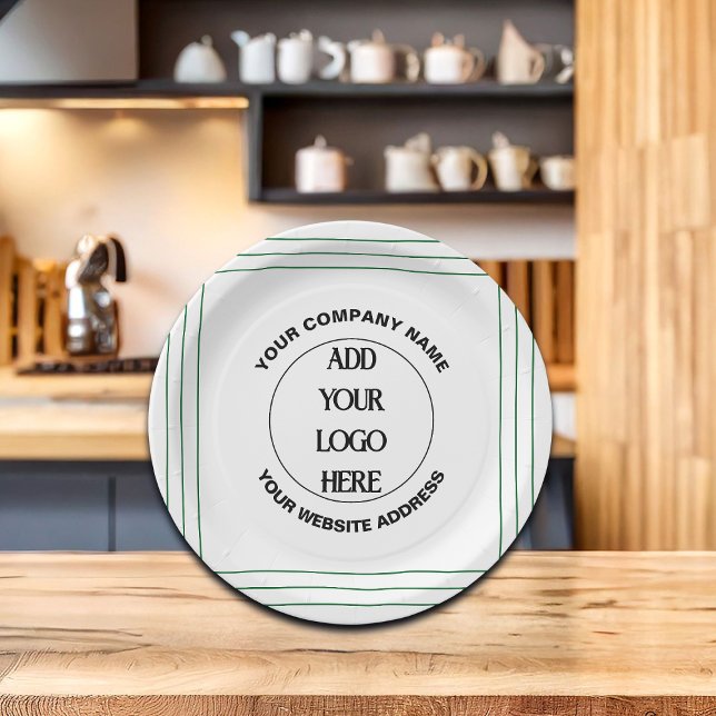 Business Logo Custom  Paper Plate (Creator Uploaded)