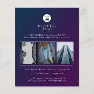 Business Logo Custom Photo Minimalist Promotional  Flyer