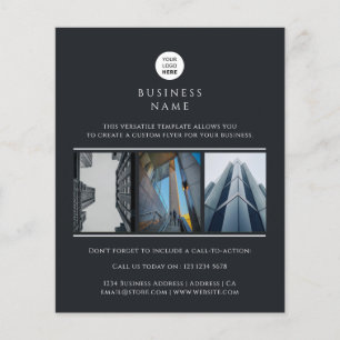 Business Logo Custom Photo Minimalist Promotional Flyer