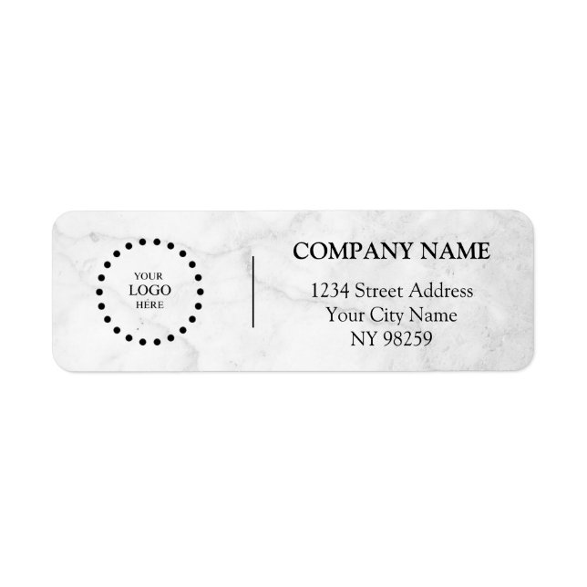 Business Logo Custom Return Address Label (Front)