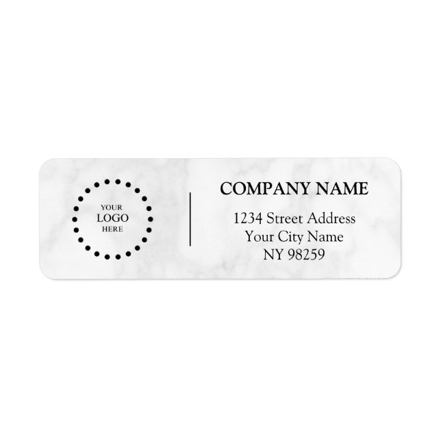 Business Logo Custom Return Address Label (Front)
