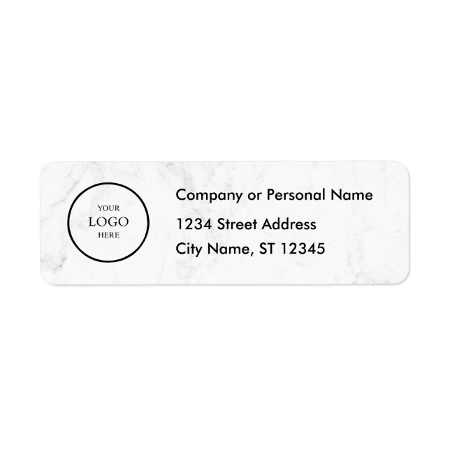 Business Logo Custom Return Address Label (Front)