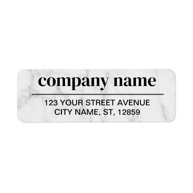 Business Logo Custom Return Address Label (Front)