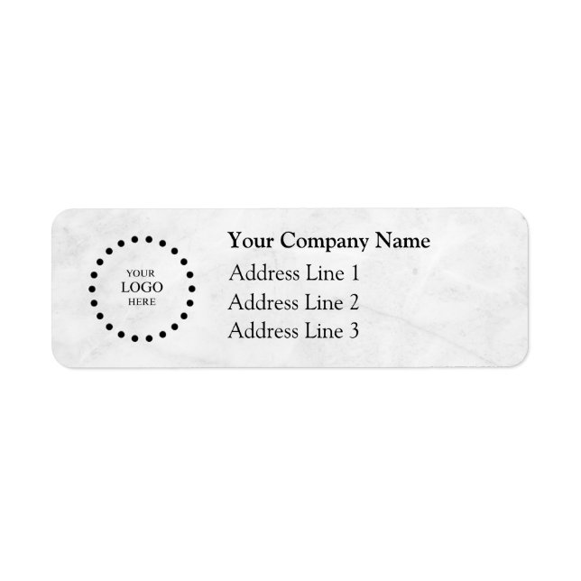 Business Logo Custom Return Address Label (Front)