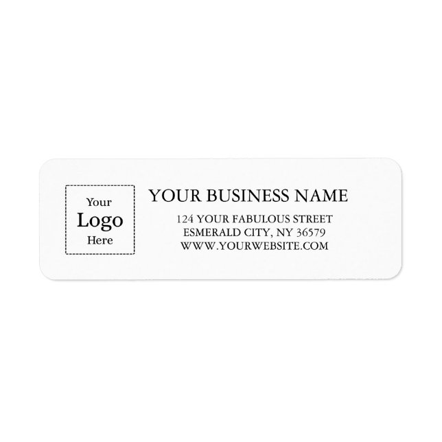 Business Logo Custom Return Address Label (Front)