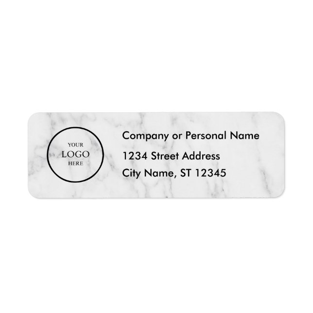 Business Logo Custom Return Address Label (Front)