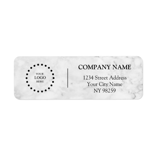 Business Logo Custom Return Address Label (Front)