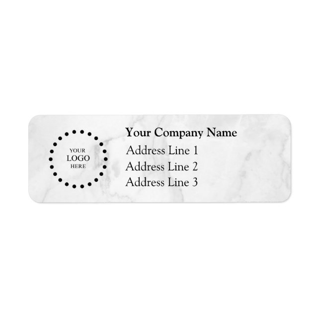 Business Logo Custom Return Address Label (Front)