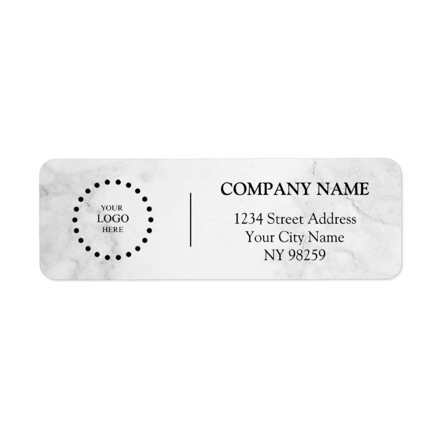 Business Logo Custom Return Address Label (Front)