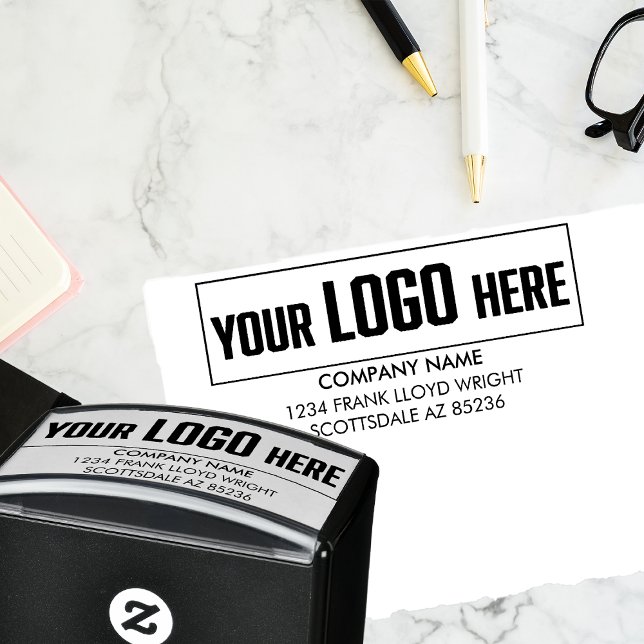 Business Logo Customised Company Return Address Self-inking Stamp (Creator Uploaded)