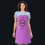 Business Logo Deep Mauve Employee Staff Name Apr Apron<br><div class="desc">Business Logo Deep Mauve Employee Staff Name
A simple Deep Mauve custom business template in a modern minimalist style which can be easily updated with your company logo and text. 
business, logo, blush, Deep Mauve, employee, staff, name, server, company logo, Deep Mauve logo</div>