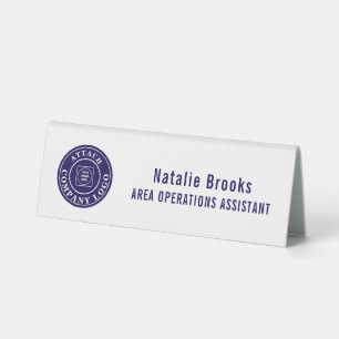 Business Logo Desk Nameplates Table Tent