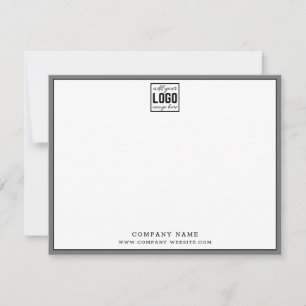  Business Logo Editable Brand Colour Grey Border   Card