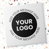 Business Logo & Editable Text  White & Black