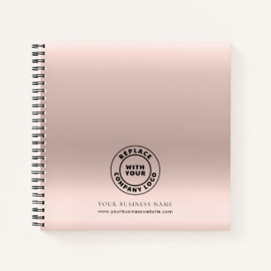 Business Logo Elegant Minimalist Custom Notebook