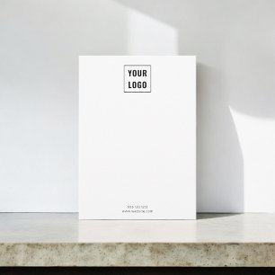 Business Logo Elegant Minimalist White Card