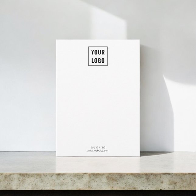 Business Logo Elegant Minimalist White Card (Creator Uploaded)