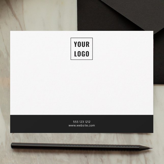 Business Logo Elegant Minimalsit Black White Card (Creator Uploaded)