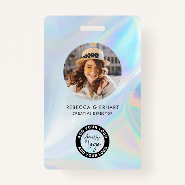 Business Logo Employee Name Photo ID ID Badge (Front)