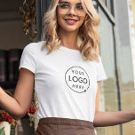 Business Logo Employee Staff Company Branded T-Shirt<br><div class="desc">A simple custom business template in a modern minimalist style which can be easily updated with your company logo. If you need any help personalising this product,  please contact me using the message button below and I will be happy to help.</div>