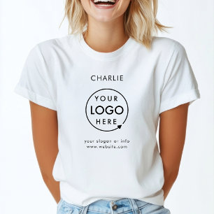 Business Logo Employee Staff Name Company Branded T-Shirt