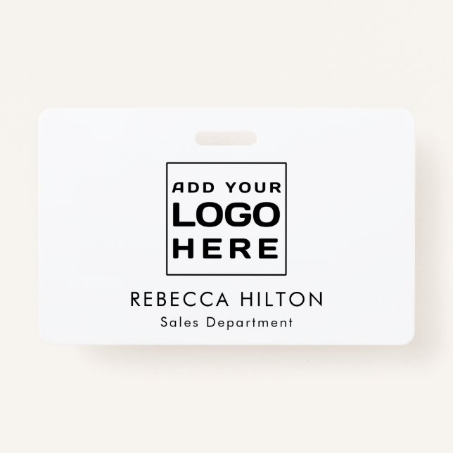 Business Logo Employees Custom ID Badge (Front)