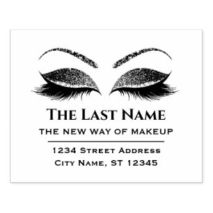 Business Logo Eyelash Makeup Artist Beauty Salon Rubber Stamp
