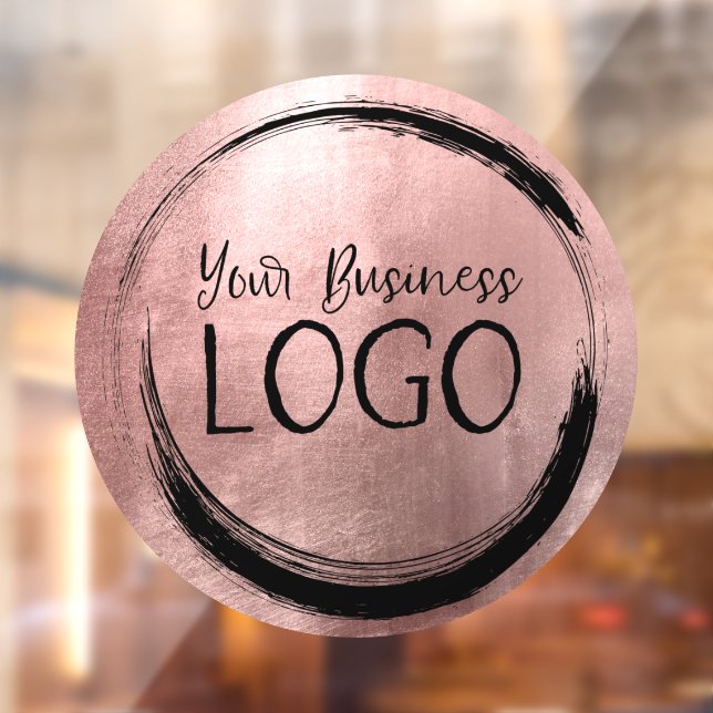 Business Logo Faux Rose Gold Foil Circle (Sheet 2)