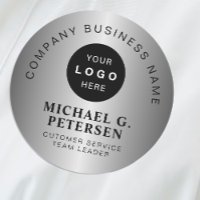 Business logo faux silver company employee
