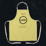 Business Logo Gold Employee Staff Name Apron<br><div class="desc">Business Logo Gold Employee Staff Name
A simple Gold custom business template in a modern minimalist style which can be easily updated with your company logo and text. 
business, logo, blush, Gold, employee, staff, name, server, company logo, Gold logo</div>