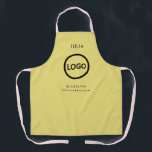 Business Logo Gold Employee Staff Name Apron<br><div class="desc">Business Logo Gold Employee Staff Name
A simple Gold custom business template in a modern minimalist style which can be easily updated with your company logo and text. 
business, logo, blush, Gold, employee, staff, name, server, company logo, Gold logo</div>