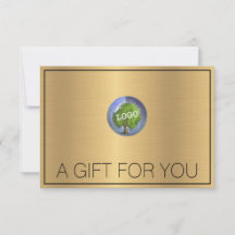 Business Logo Gold Gift Certificates