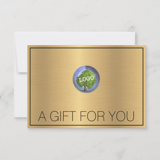 Business Logo Gold Gift Certificates (Front)