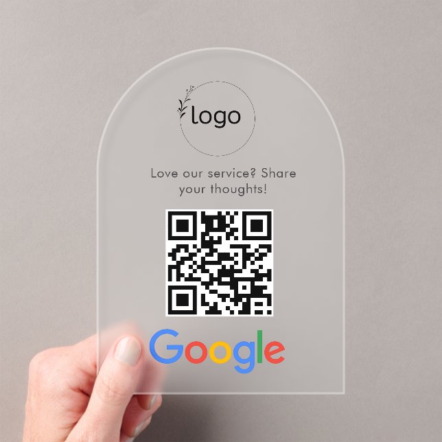 Business Logo Google Reviews website scan  Acrylic Invitations (Insitu (Handheld))