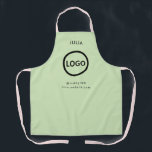 Business Logo Grayish Green Employee Staff Name Apron<br><div class="desc">Business Logo Light Grayish Green Employee Staff Name
A simple custom business template in a modern minimalist style which can be easily updated with your company logo and text. 

business, Light Grayish Green, style, custom, employee, staff, name, server, company logo, custom logo</div>