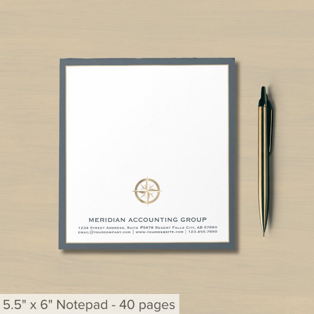 Business Logo Grey Border Notepad (Creator Uploaded)