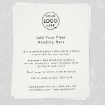 Business Logo | Grey Modern Minimalist Marketing Flyer<br><div class="desc">A simple custom silver grey business flyer template in a modern minimalist style which can be easily updated with your company logo, contact details and custom flyer text. The perfect solution for any business to include details of your products, services, promotions event pricing and much more! If you need any...</div>