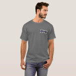 Business Logo Grey T-Shirt<br><div class="desc">Simple custom grey business template in modern minimalist style with easy to update template for your company logo. Company logo on front left; large company logo and custom text on back. Designed with a horizontal logo banner image (2560 x 1440 px), you can customise by changing the text and image...</div>