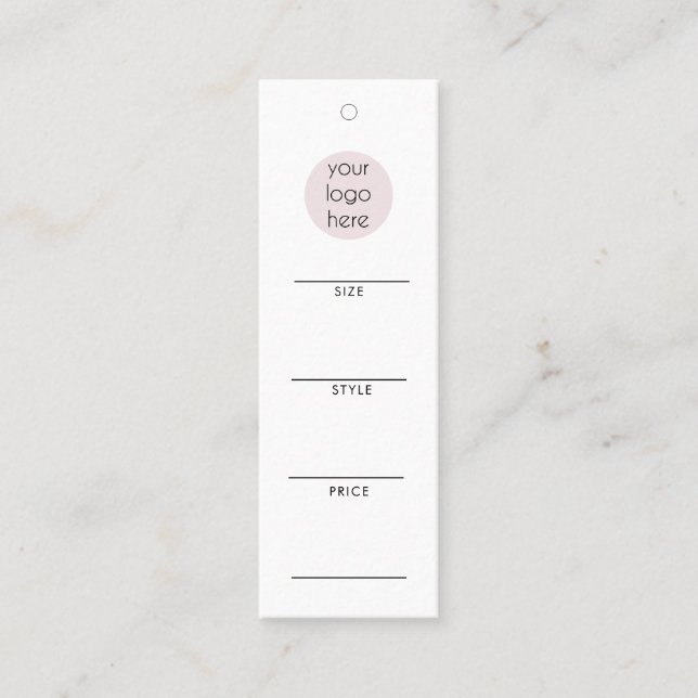 Business Logo Hang Tag Clothing Swing Price Tags (Front)