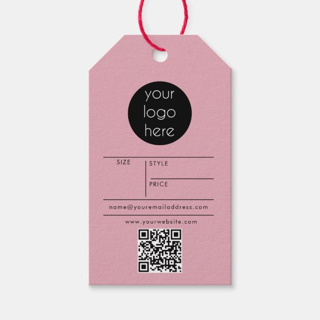 Business Logo Hang Tag Price Clothing Swing Tags  (Front)