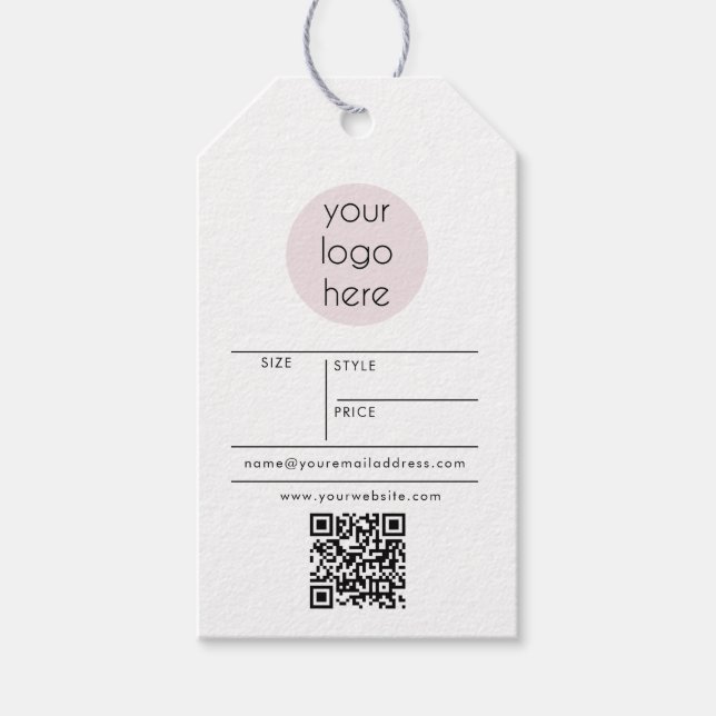 Business Logo Hang Tag Price Clothing Swing Tags (Front)
