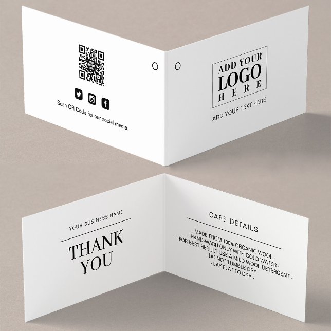 Business Logo Hang Tag Swing Care Details Folded (Creator Uploaded)